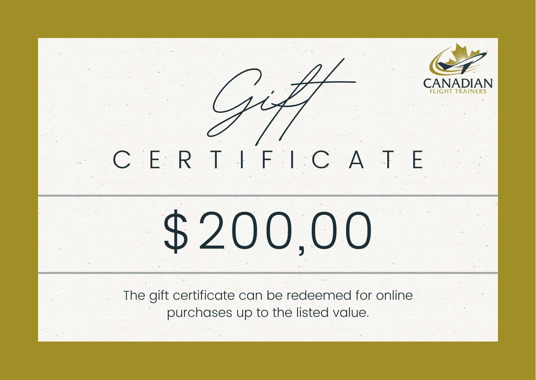 Gift Certificate 1
