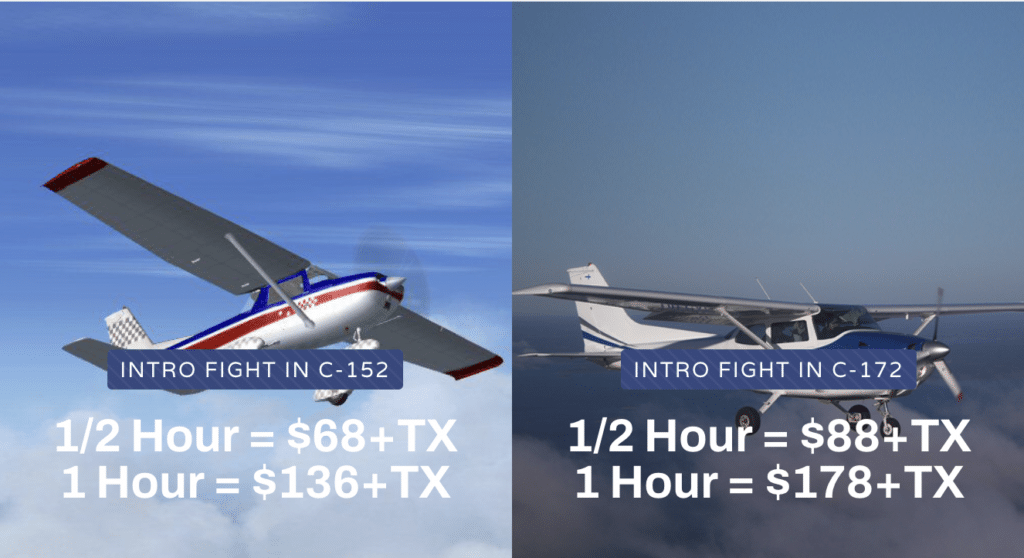 durham flight centre intro flight rates