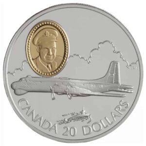 1998 Canadian $20 Aviation Series 2: Canadair CP-107 Argus Sterling Silver Coin