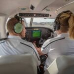 Commercial Pilot License Training. Student pilot and Instructor.